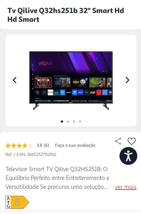 tv qilive q32hs251b 32" smart hd hd smart