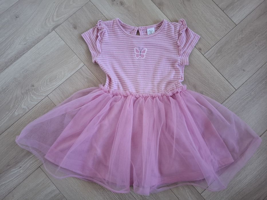 Sukienka różowa tiulowa baletnica 104 motyl