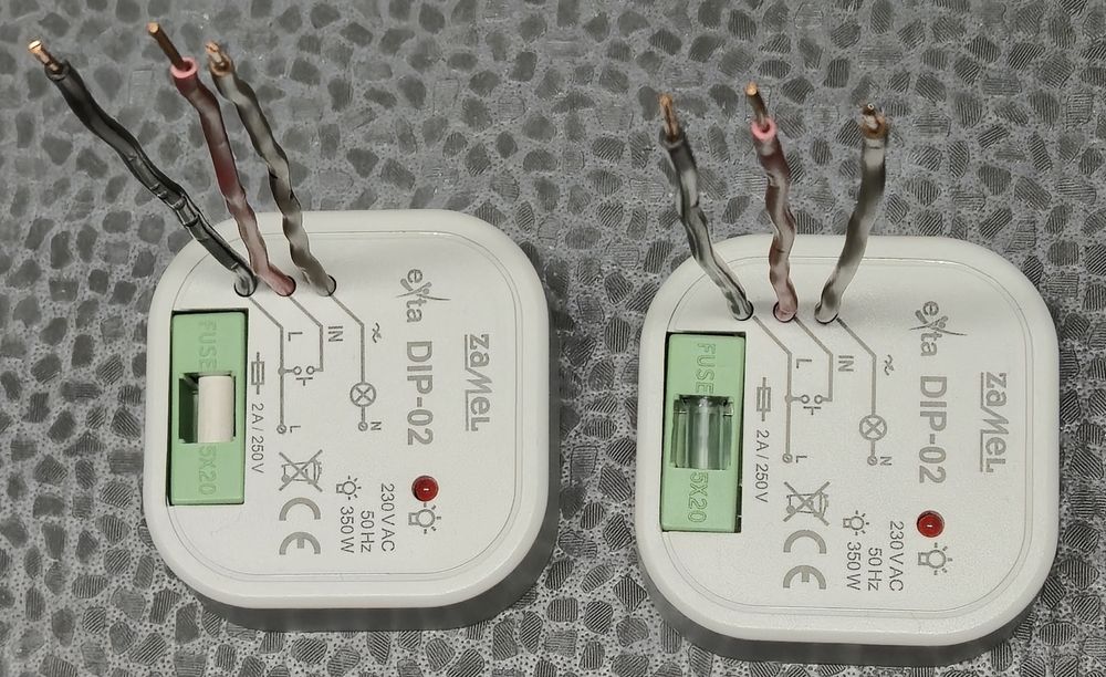 Ściemniacz oświetlenia Zamel DIP-02 2sz regulator.