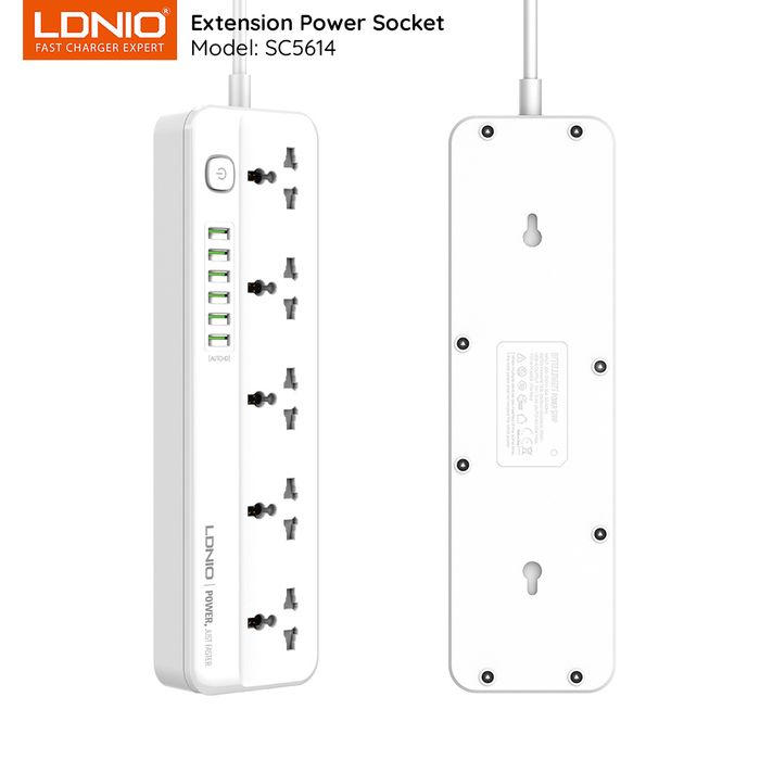 Удлинитель Ldnio SC5614 сетевой фильтр QC зарядка 5 220 + 6 USB 2м
