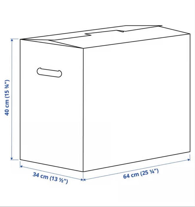 62 moving boxes (caixas IKEA)