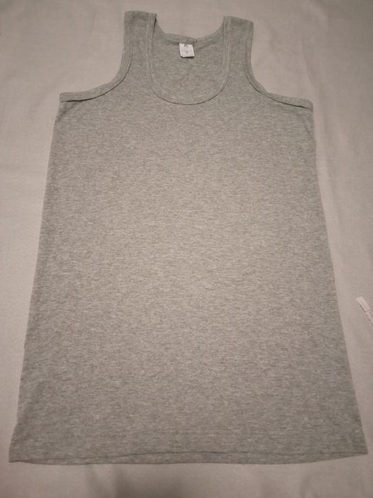 Nowa podkoszulka męska gładka szara L