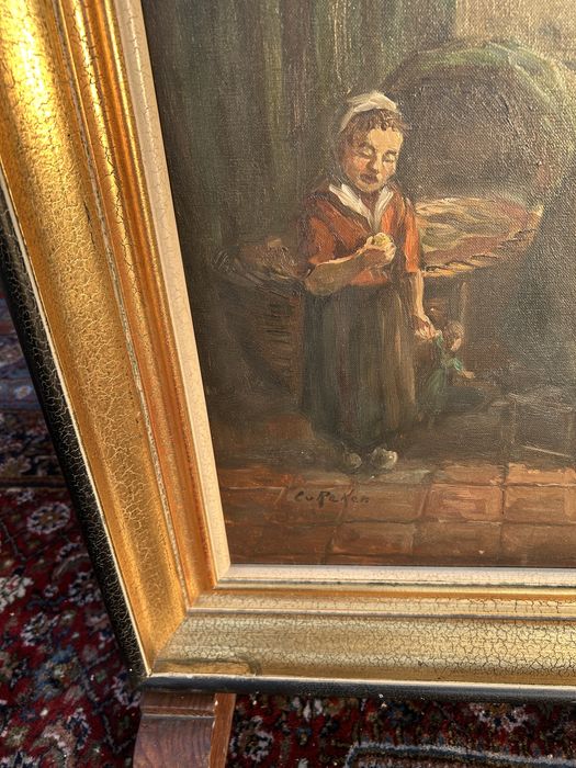 Obraz w drewnianej ramie, matka z dziećmi #9037 Stylowy Węgrów