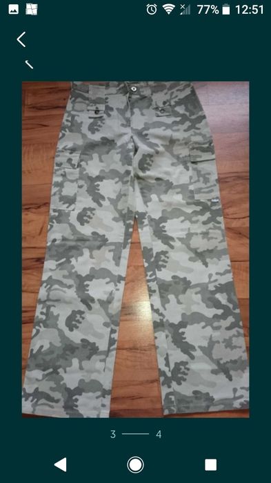 Spodnie moro zielone