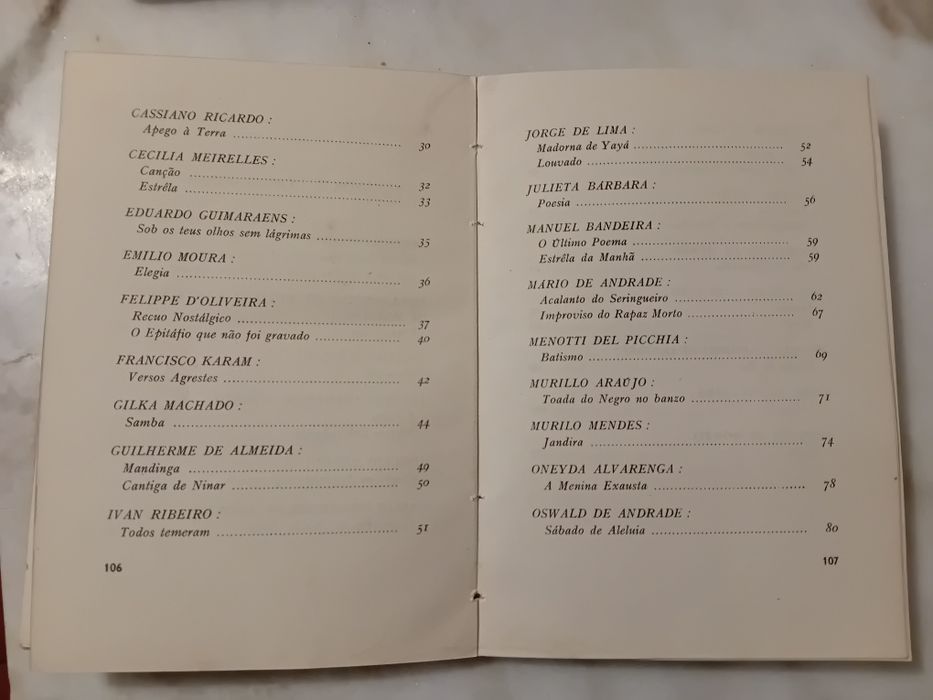 Livro Antigo Pequena Antologia da Moderna Poesia Brasileira