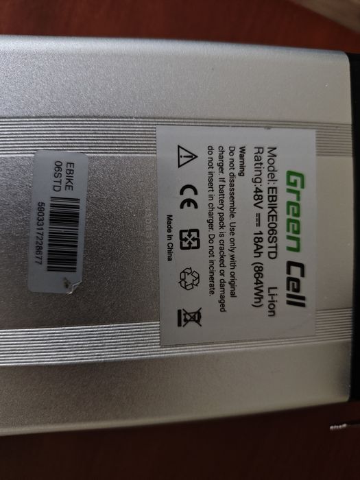 Bateria, akumulator, Rower Elektryczny,Green Cell EBIKELi-ion 48V