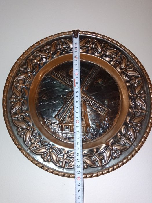 Talerz miedziany miedzioryt