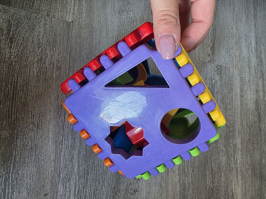 Kostka sorter, wieża + dwie zabawki pop it