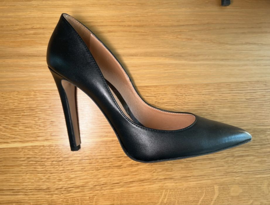 Saway szpilki czółenka model Sol czarne skóra naturalna licowa 40