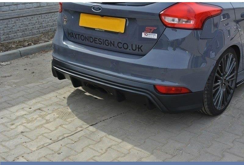 DIFUSOR TRASEIRO FORD FOCUS MK3 2015-2018 PRETO ABS