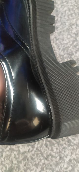 Trapery wiązane czarne lakierowane