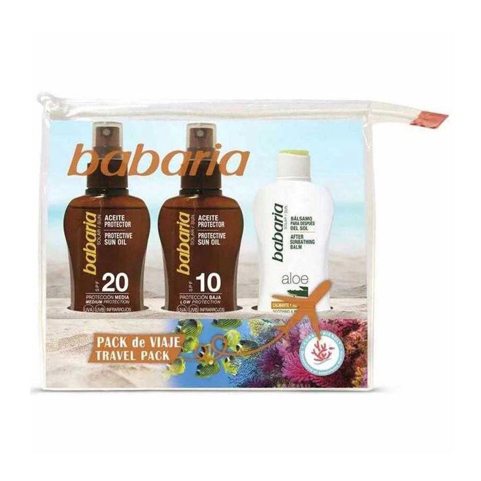 Pack Viagem Babaria Protector SPF20 + SPF10 + After Sun.