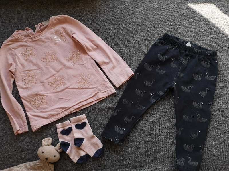 Zestaw bluzka i legginsy Zara Next 86-92cm 1,5-2Y