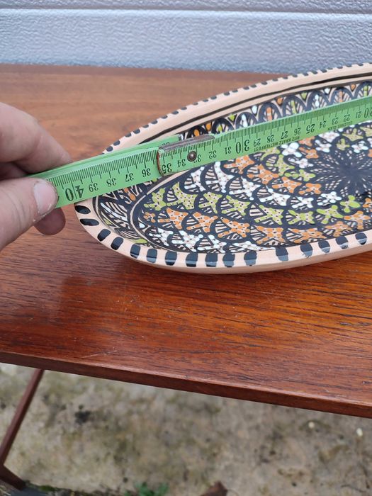 Ceramiczny półmisek - sygnowany - ręcznie malowany - D