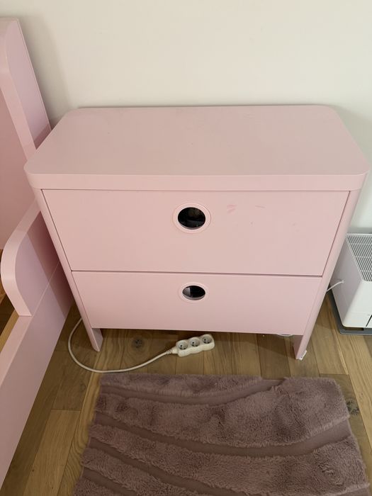 Łóżko ikea busunge + komoda
