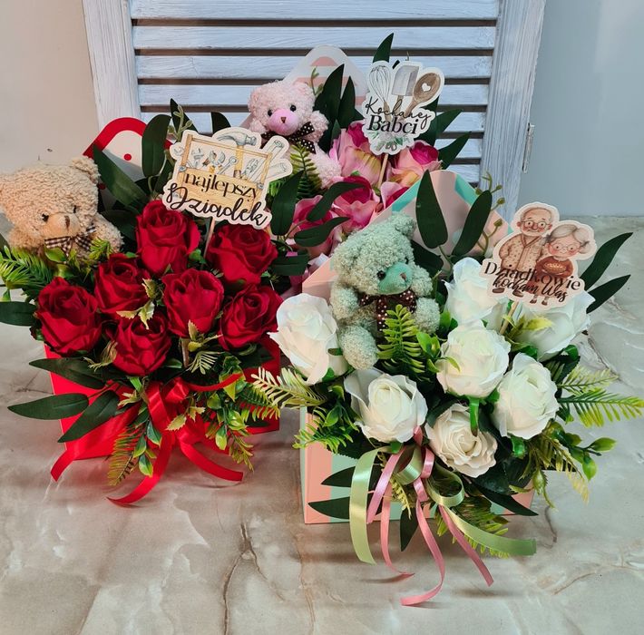 Kompozycja stroik upominek prezent dzień babci