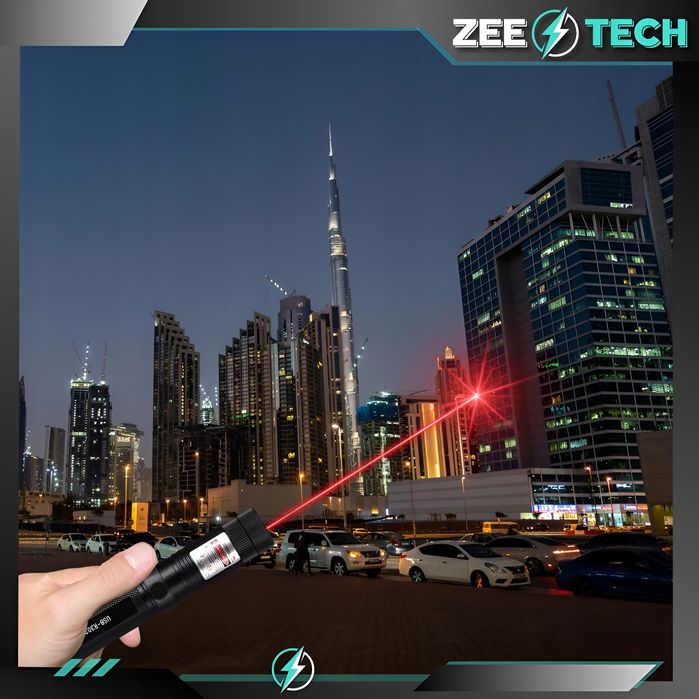 Wskaźnik Laserowy Laser Czerwony USB Mocny Pointer Duży Zasięg Akumul.