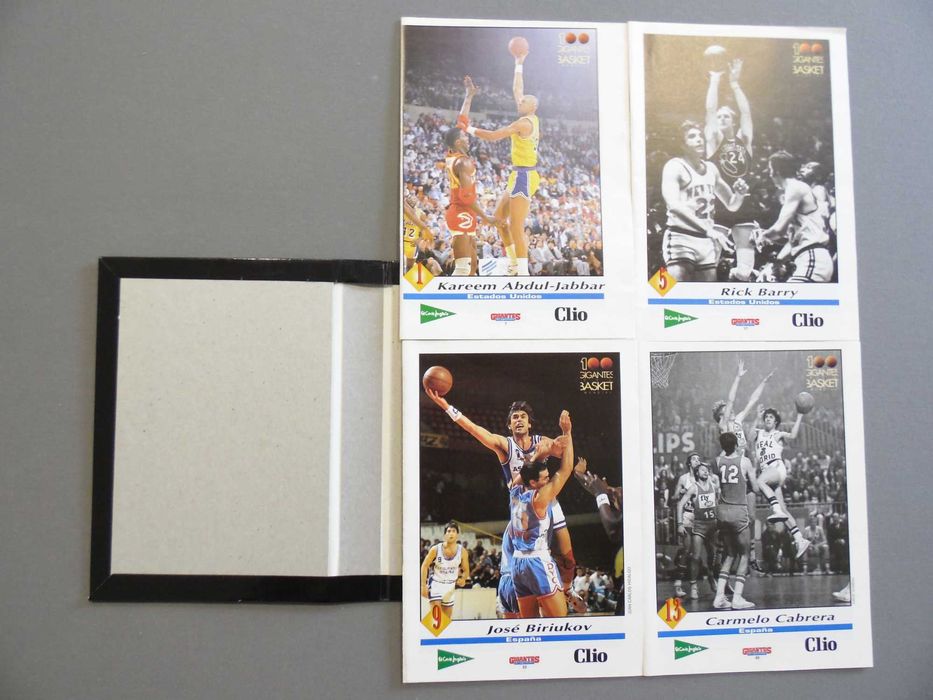Capa e Fichas do Livro 100 Gigantes del Basket Mundial
