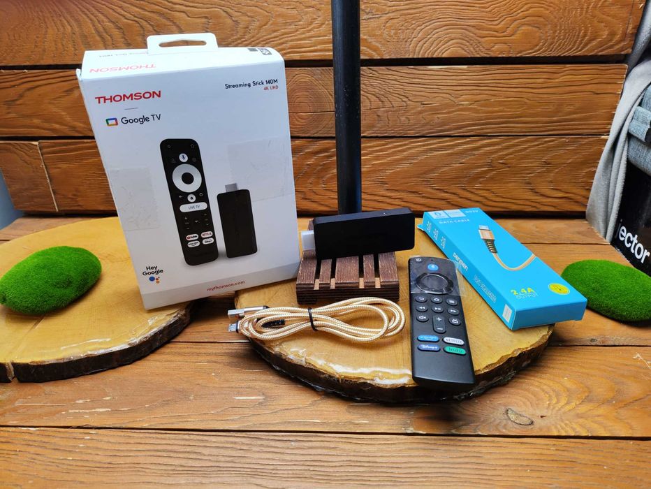 Thomson Streaming Stick 140M 4K 8 GB Android 14 Google TV Dolby Atmos IPTV Chromecast Miracast