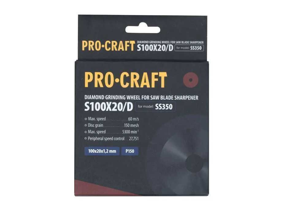 Заточувальний алмазний диск Procraft S100X20/D до SS350