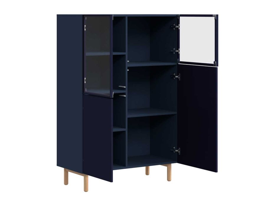 Witryna / komoda BRW (Black Red White) Moko 21332 Granatowa (135cm x 90cm x 42.5cm)