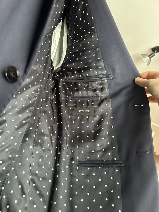 Garnitur W176/96/84, spodnie i marynarka granatowy BYTOM