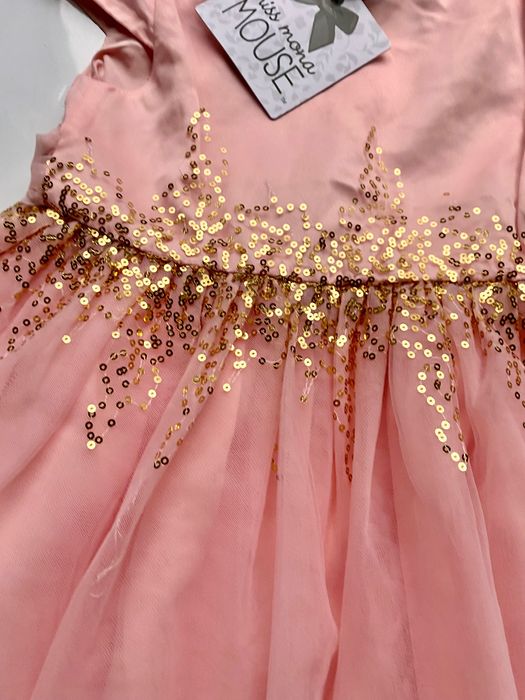 Miss Mona MOUSE tiul, cekiny, sukienka wizytowa NOWA