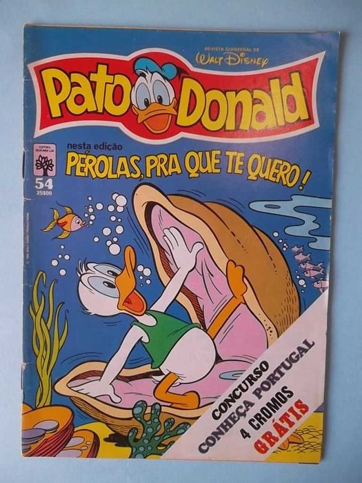 Revistas Disney com folha de cromos "Conheça Portugal", ver fotos.