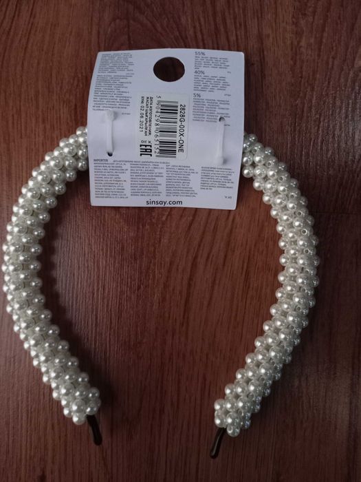 Nowa opaska do włosów perełki komunia/ślub