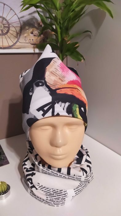 Czapka i komin damska komplet