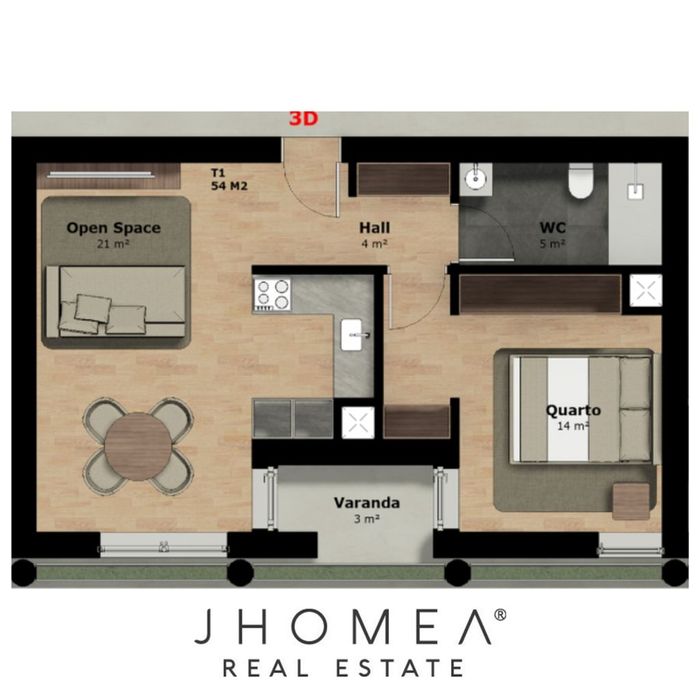 Apartamento T1 - Vacivus, Rio Tinto, Porto