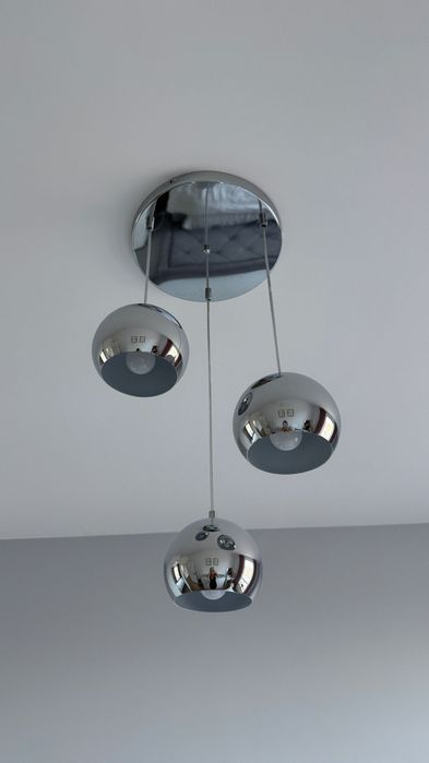 Lampa wisząca kule chrom nowoczesna sufitowa