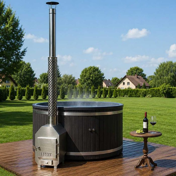 Balia ogrodowa z jacuzzi | Hydromasaż | Piec | Transport gratis