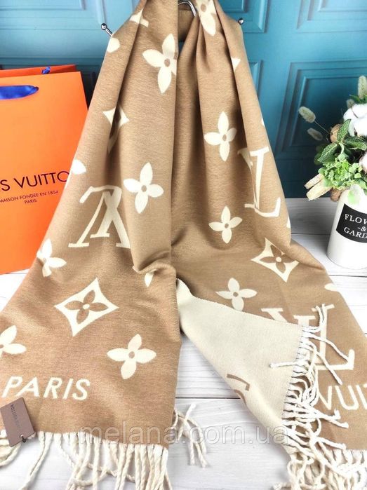 Палантин шарф платок Louis Vuitton Луи Витон жіночий шарф хустка