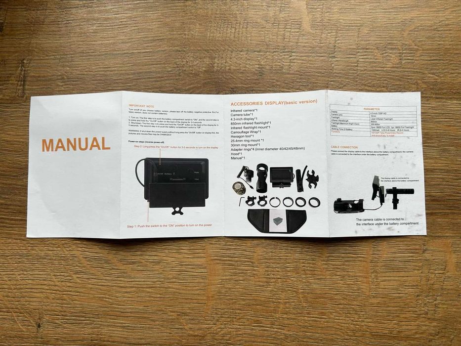 Nasadka Luneta z noktowizorem nagrywanie wideo 720p hd