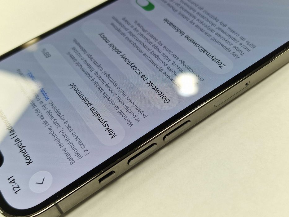 Iphone 13 PRO 128GB/ Graphite/ Bat 88%/ Grade A-/ Gwarancja + ładowarka