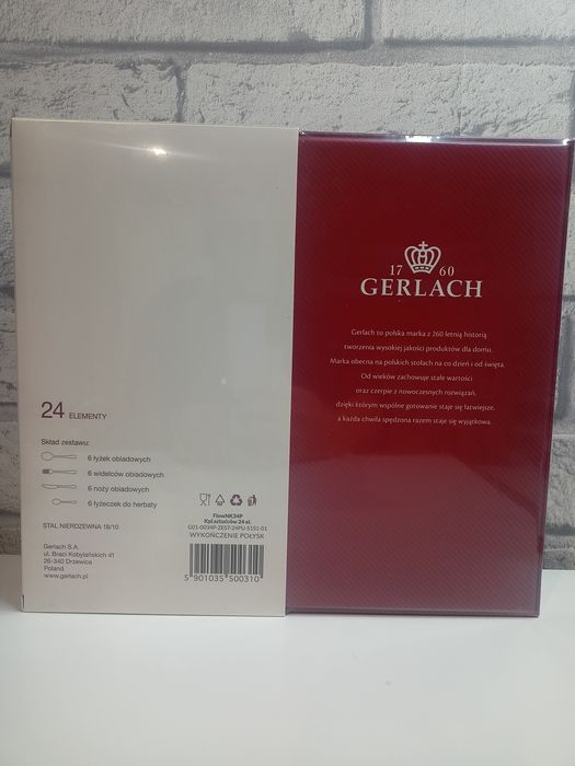 Gerlach Flow zestaw sztućców komplet 24 elementy nowy