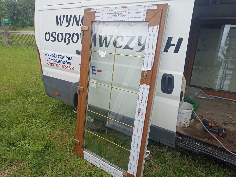 Drzwi zewnętrzne pcv 108/200 złoty dąb