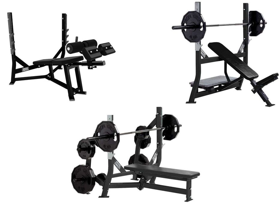 Zestaw Ławek Hammer Strength Płaska / Skos Dodatni / Skos Ujemny