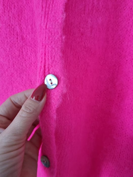 Różowy kardigan baby alpaka Marta Italy