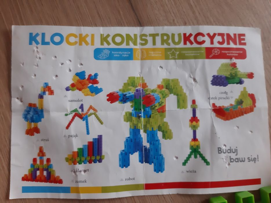 Klocki konstrukcyjne 167 elementów