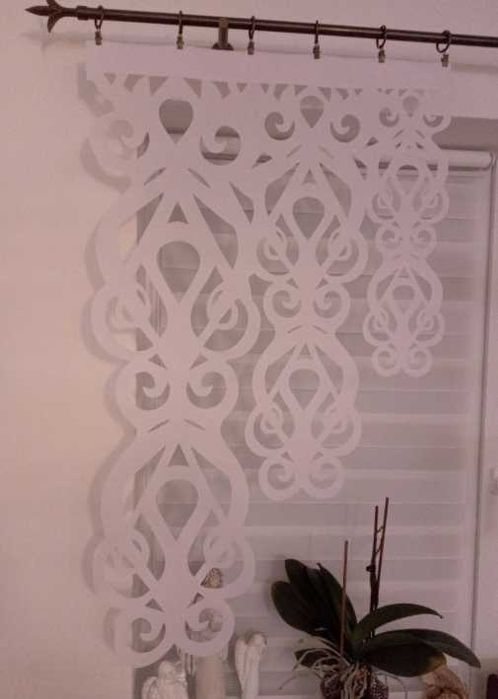 Firana panel ekranowy 60x100 cm żakard dekoracja okienna 2 sztuki