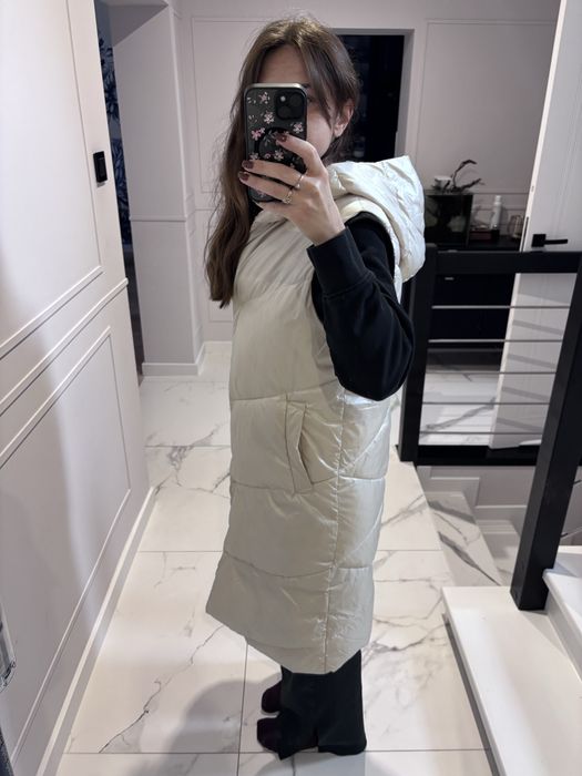 Beżowa jasna kamizelka bezrękawnik Reserved 36