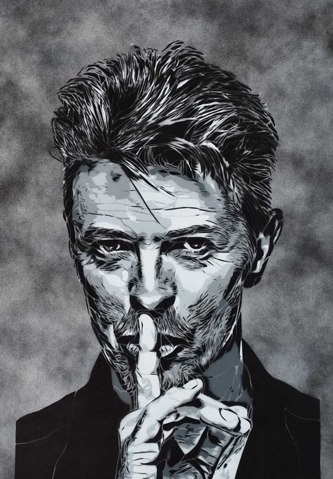 David Bowie Pintura original em tela