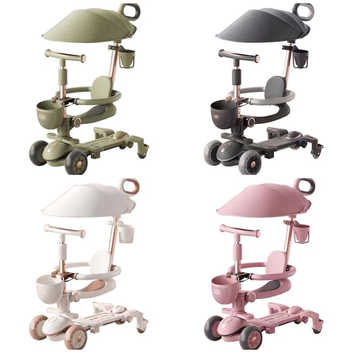 Самокат з навісом 5 в 1 Maraton 8028 самокат з захисним бортиком