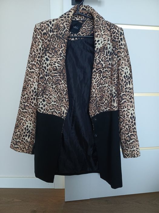 Płaszcz wiosenny elegancki czarny S