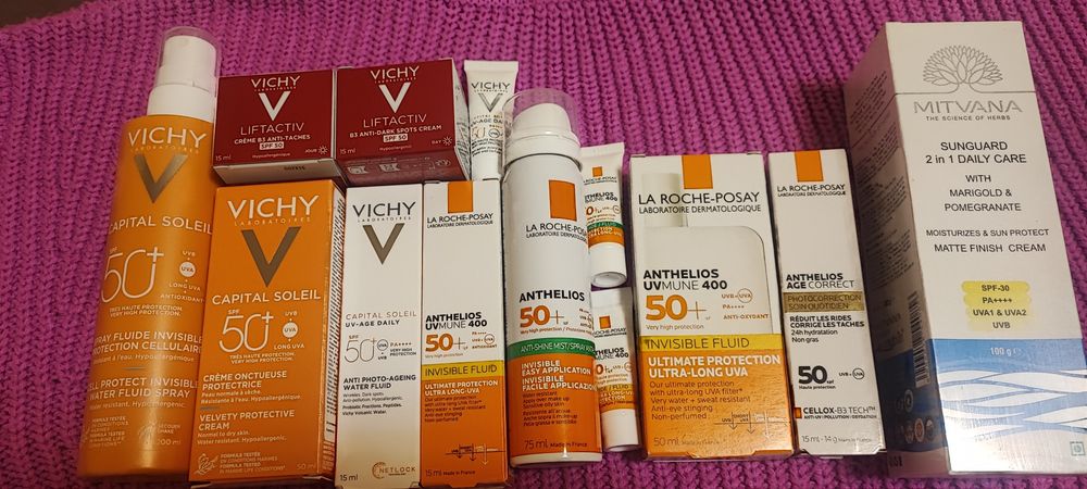 Сонцезахисні засоби для обличчя і тіла Vichy,La Roche, Holy Lend,