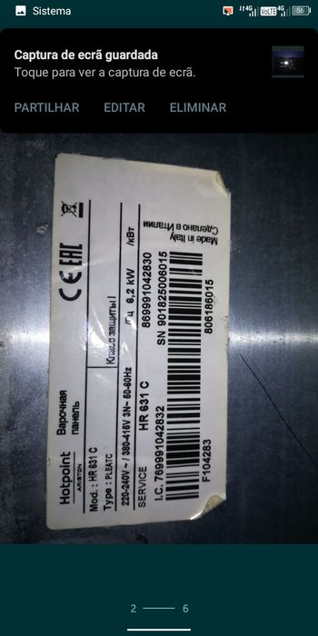 Placa vitro ceramica