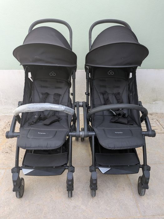 2 Carrinhos de Bebé Bumprider Connect2 (2022) -  Muito Bom Estado - Completos - Compatíveis com Cabine de Avião