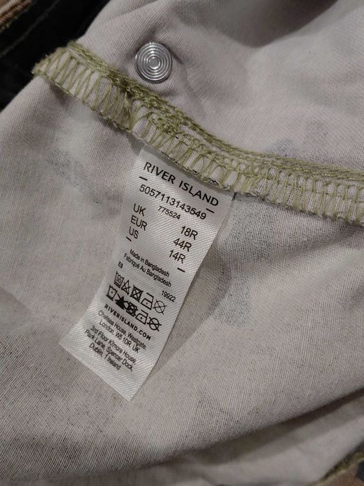 Spodnie cargo moro RIVER ISLAND EUR 44R